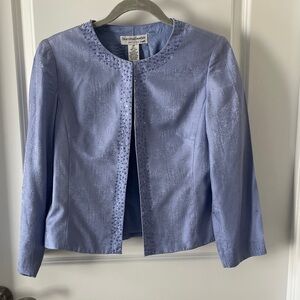 Draper’s & Damon’s Petite Lavender Silk Evening Jacket Embellished